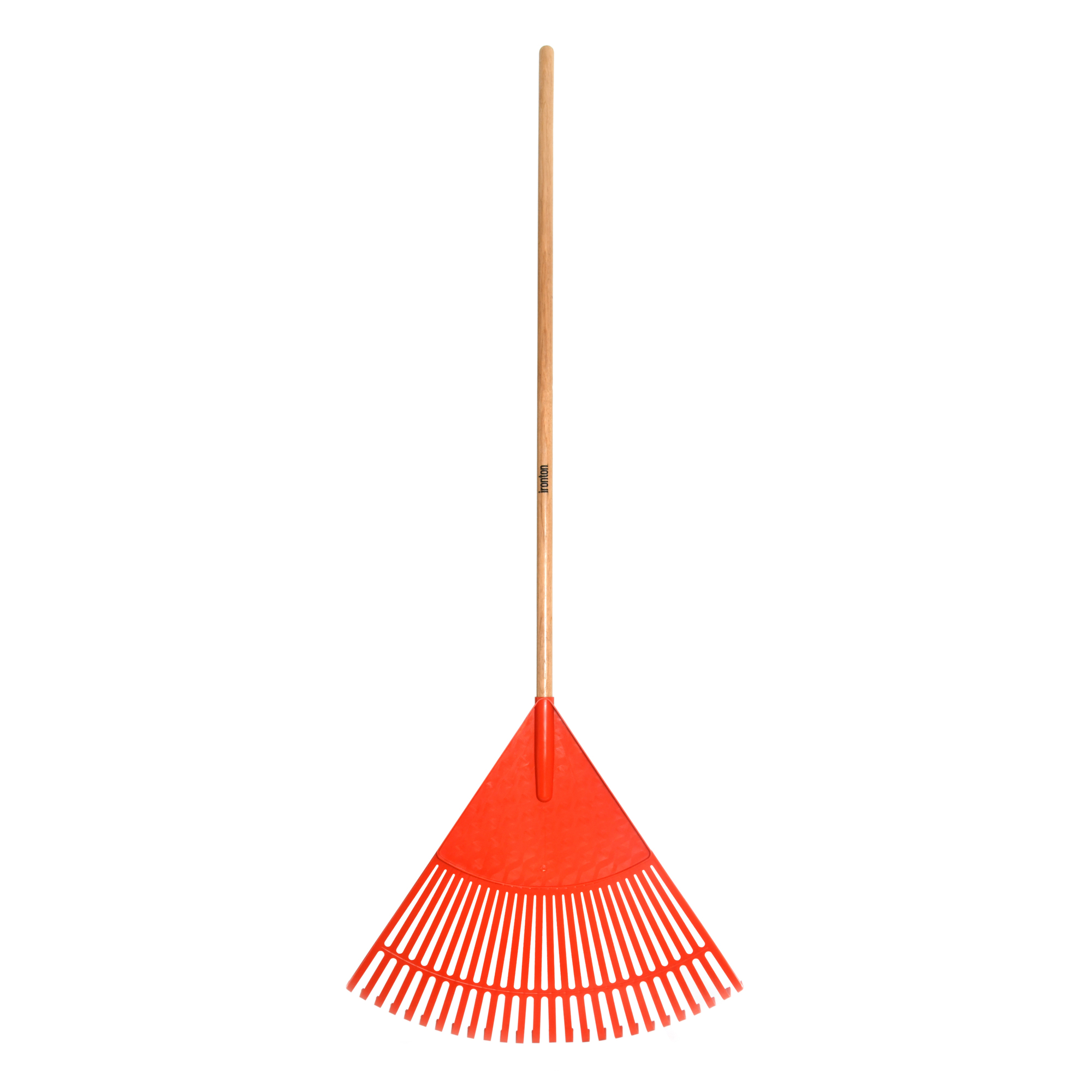 Ironton Poly Leaf Rake, 24.8in.W Head, 45in.L Wood Handle